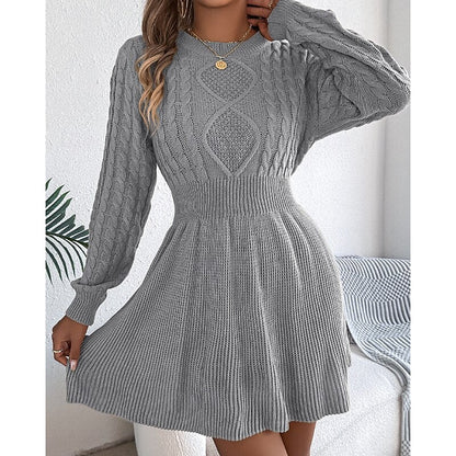 Harriet | Cable-Knit Christmas Sweater Dress