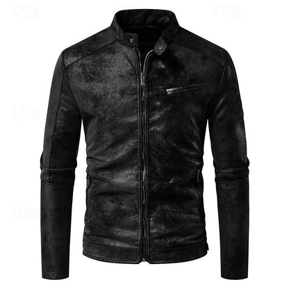 Malcolm | Classic Stand-Collar Biker Jacket