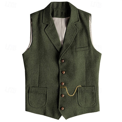 Ezra | Tailored Herringbone Waistcoat