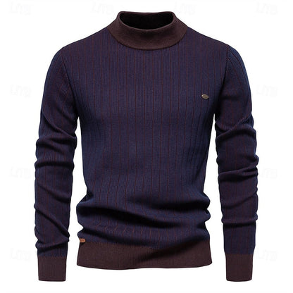 Gareth | Textured Mock Neck Jumper