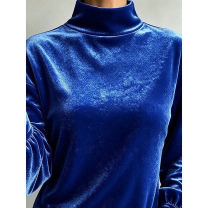 Belinda | Elegant Mock Neck Blouse