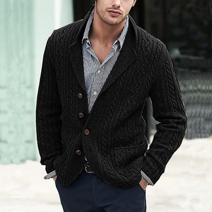Corbin | Cable-Knit Button Cardigan