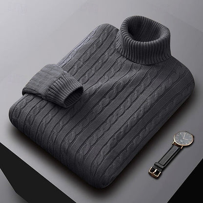 Gregory | Cable-Knit Turtleneck Jumper