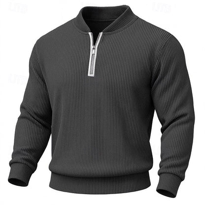 Corbin | Ribbed Quarter-Zip Pullover