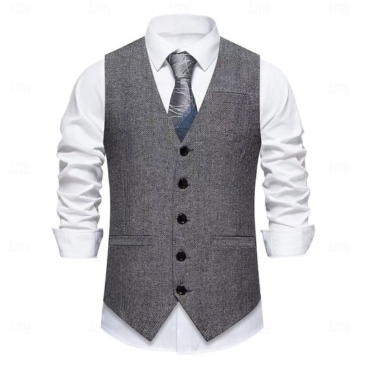 Griffin | Tailored Herringbone Waistcoat