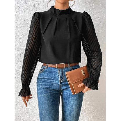 Maribel | Elegant High-Neck Blouse