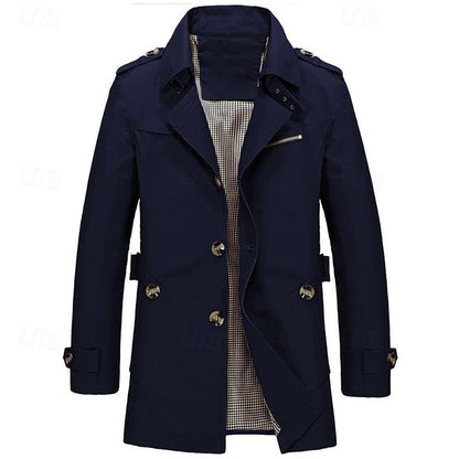 Caleb | Tailored Single-Breasted Trench Coat