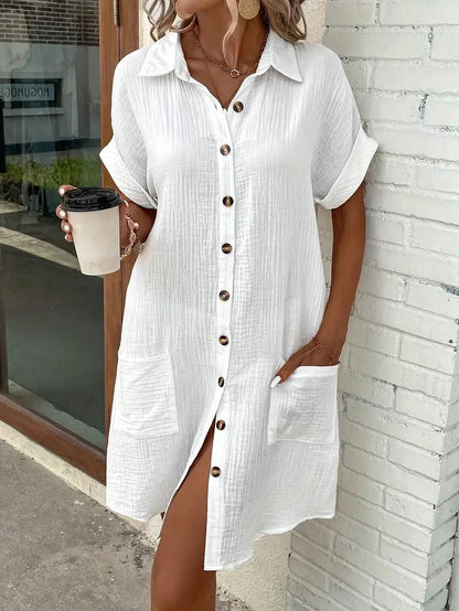Araminta | Timeless V-Neck Blouse Dress