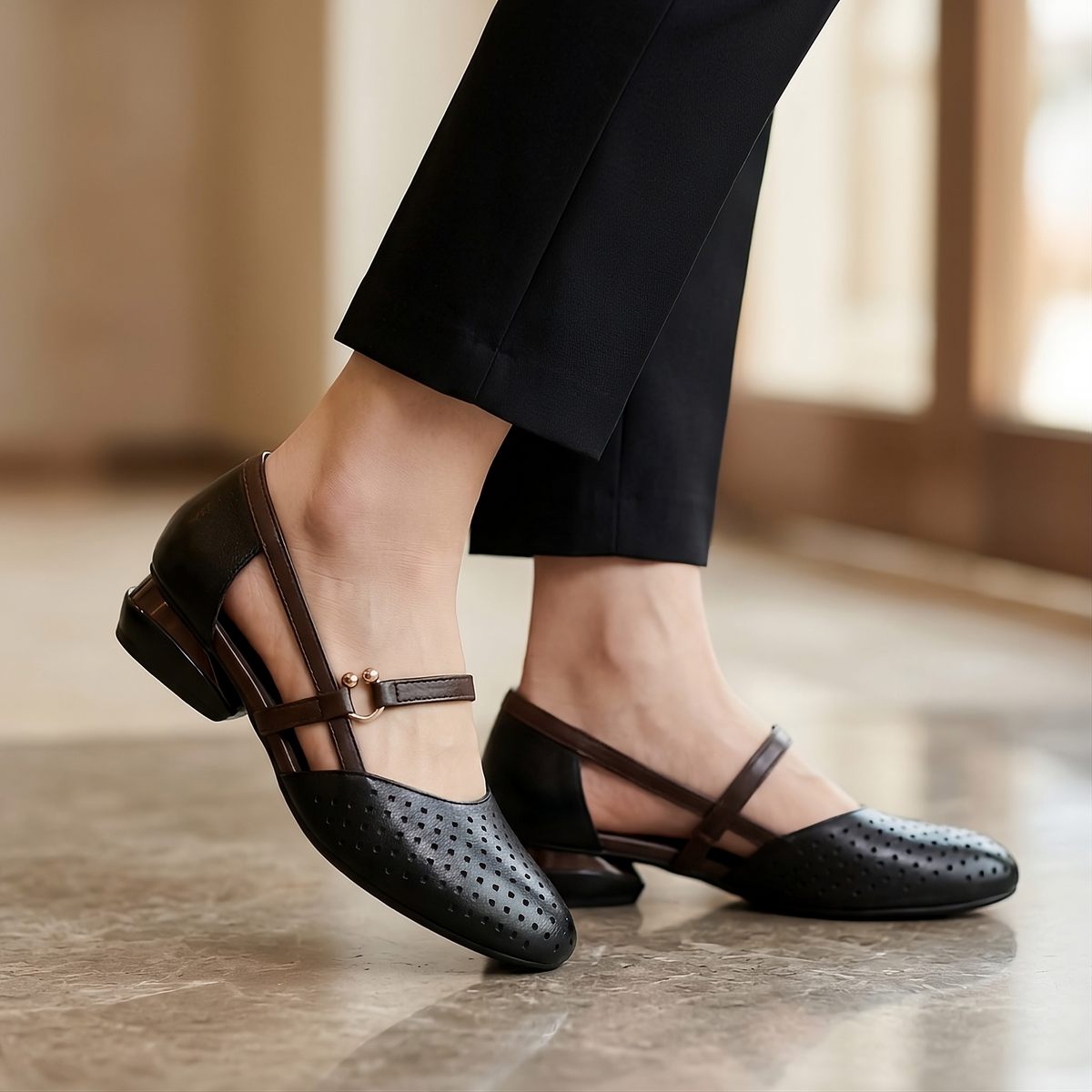 CLARISSA LEATHER HEEL