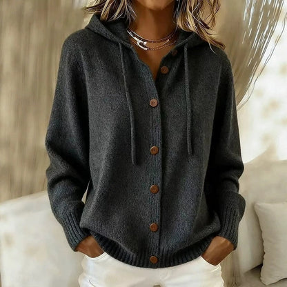 Estella | Hooded Button-Front Cardigan
