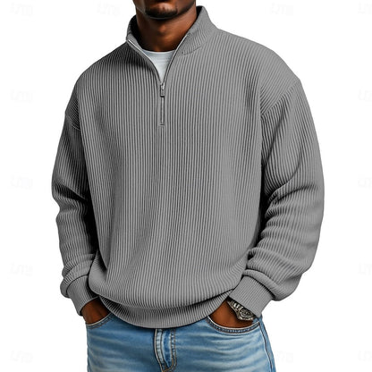 Nash | Ribbed Quarter-Zip Pullover