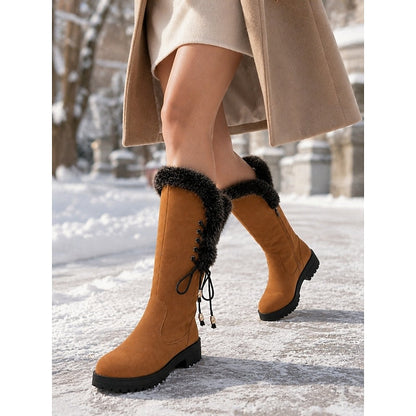 Meredith | Fur-Trimmed Knee-High Winter Boots