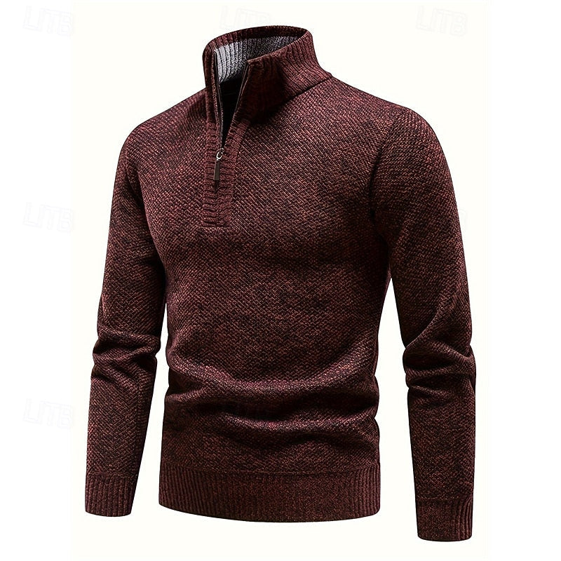 Rory | Textured Quarter-Zip Sweater