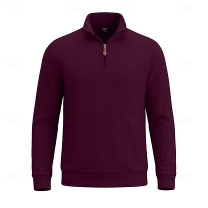 Grady | Textured Quarter-Zip Pullover