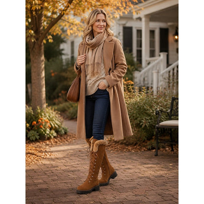 Brenna | Cosy Fur-Trimmed Knee-High Boots