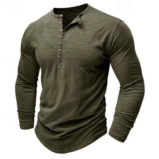 Nash | Classic Long-Sleeve Henley Shirt
