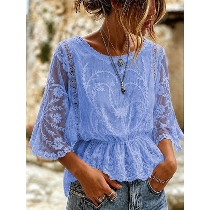 Cosima | Lace Embroidered Blouse