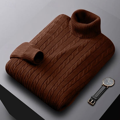 Gregory | Cable-Knit Turtleneck Jumper