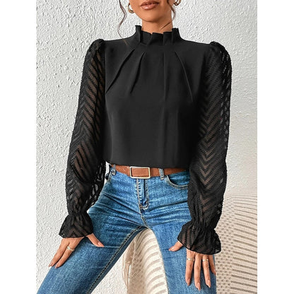 Maribel | Elegant High-Neck Blouse