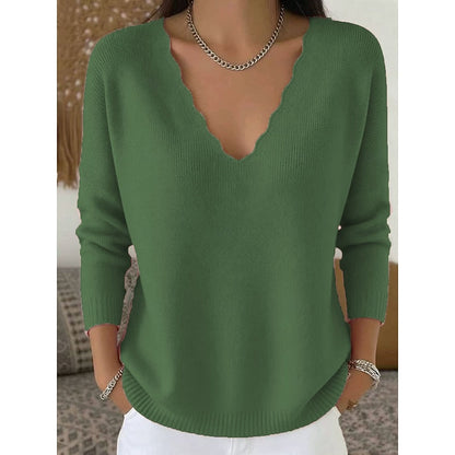Margaret | Scalloped V-Neck Halloween Jumper
