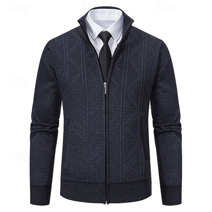 Fletcher | Textured Stand-Collar Cardigan