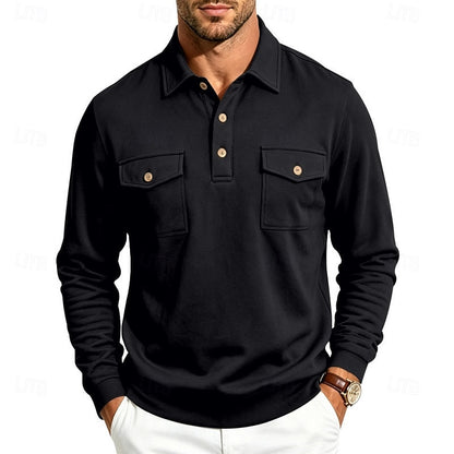 Garrett | Refined Long-Sleeve Polo Shirt
